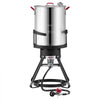 VEVOR 30 QT Turkey Fryer Set and Seafood Boiler Aluminum Deep Frying Pot, Outdoor Cooker for Crawfish, Crab, Shrimp, Lobster, Complete Cooking Kit with Basket, Stand, and 54,000 BTU Propane Burner