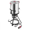 VEVOR 30 QT Turkey Fryer Set and Seafood Boiler Aluminum Deep Frying Pot, Outdoor Cooker for Crawfish, Crab, Shrimp, Lobster, Complete Cooking Kit with Basket, Stand, and 54,000 BTU Propane Burner