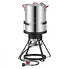 VEVOR 30 QT Turkey Fryer Set and Seafood Boiler Aluminum Deep Frying Pot, Outdoor Cooker for Crawfish, Crab, Shrimp, Lobster, Complete Cooking Kit with Basket, Stand, and 54,000 BTU Propane Burner