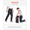 VEVOR FR Pants for Men, 9 oz 100% Cotton, Flame-Resistant Cargo Pants with Multi-Pockets and Elastic Waist, Reinforced Tear-proof Stitching, Ideal for Welding Work and Casual Wear, XL Size, Black