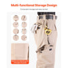 VEVOR FR Pants for Men, 9 oz 100% Cotton, Flame-Resistant Cargo Pants with Multi-Pockets and Elastic Waist, Reinforced Tear-proof Stitching, Ideal for Welding Work and Casual Wear, M Size, Khaki