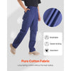 VEVOR FR Pants for Men, 9 oz 100% Cotton, Flame-Resistant Cargo Pants with Multi-Pockets and Elastic Waist, Reinforced Tear-proof Stitching, Ideal for Welding Work and Casual Wear, XXL Size, Dark Blue
