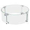 VEVOR Fire Pit Wind Guard, 29 x 8 inch Round Glass Flame Shield, 0.24-Inch Thick Fire Table Accessory, Clear Tempered Glass Flame Guard for Propane, Gas, Outdoor, Patio, Backyard