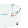 VEVOR Fire Pit Wind Guard, 29 x 8 inch Round Glass Flame Shield, 0.24-Inch Thick Fire Table Accessory, Clear Tempered Glass Flame Guard for Propane, Gas, Outdoor, Patio, Backyard
