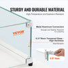 VEVOR Glass Wind Guard for Rectangular Fire Pit Table 30 x 14 x 7.5 Inch, 0.31 inch Thick and Sturdy Tempered Glass Panel with Hard Aluminum Corner Bracket & Rubber Feet, Easy to Assemble