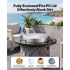 VEVOR Fire Pit Cover, 20" Round Bonfire Lid, Premium 304 Stainless Steel, for Outdoor, Patio, Backyard, Camping, Party, High Temperature Tolerant, Help Contain Ash, Versatile Tabletop Accessory