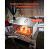 VEVOR Fire Pit Heat Deflector, 25.4x25.4x14.6 inch Square Outdoor Burner Cover, Stainless Steel Bonfire Camping Wood Burning, Push Heat Down and Out with 4 Foldable Legs & Carrying Handle