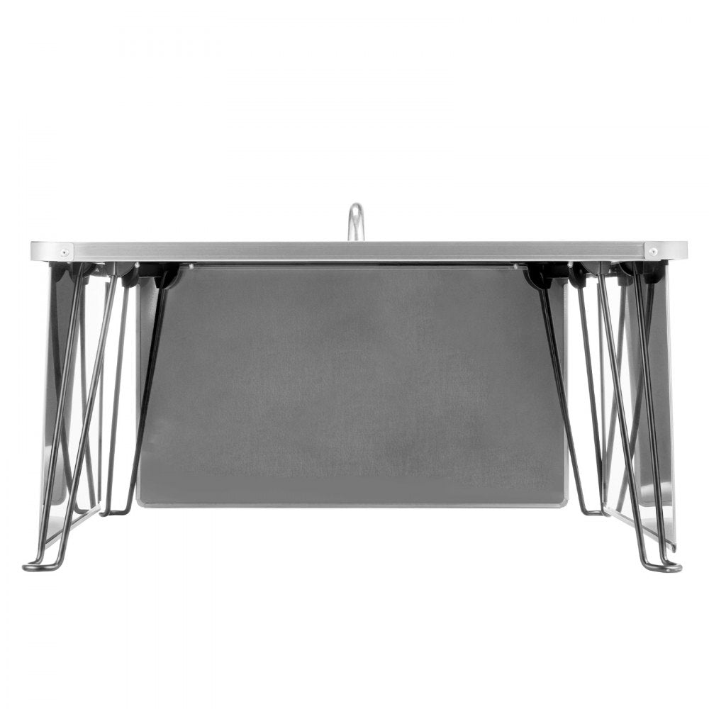 VEVOR Fire Pit Heat Deflector, 25.4x25.4x14.6 inch Square Outdoor Burner Cover, Stainless Steel Bonfire Camping Wood Burning, Push Heat Down and Out with 4 Foldable Legs & Carrying Handle