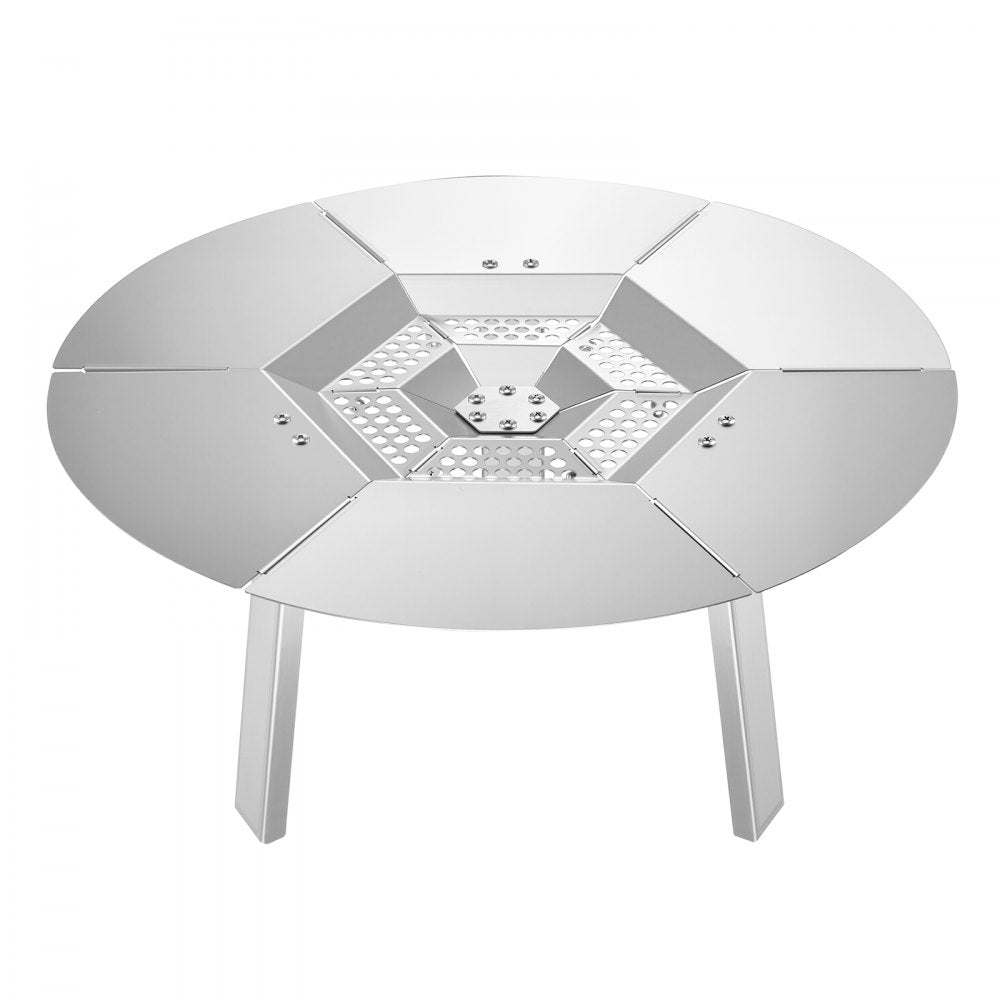 VEVOR Fire Pit Heat Deflector for Solo Stove Ranger, 20 inch Round for Wood Burning Fire Pit, 304 Stainless Steel Heat Diffuser, Detachable Burner Cover Camping Accessories