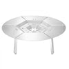 VEVOR Fire Pit Heat Deflector for Solo Stove Yukon, 25 inch Bonfire Round for Wood Burning Fire Pit, 304 Stainless Steel Heat Diffuser, Detachable Burner Cover Camping Accessories