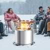 VEVOR Fire Pit Heat Deflector for Solo Stove Yukon, 27 inch Bonfire Round for Wood Burning Fire Pit, 304 Stainless Steel Heat Diffuser, Detachable Burner Cover Camping Accessories