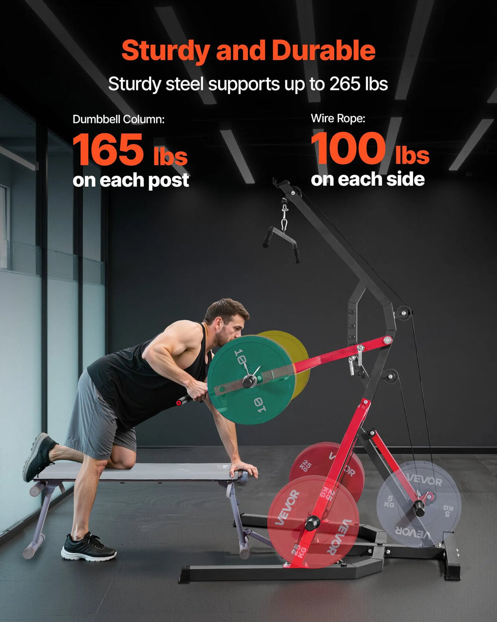 Sturdy and durable - supports up to 265 lbs