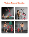 Various types of exercise collage with the leverage gym machine