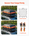 VEVOR Roof Rack Basket, 64 x 39 x 4.1 in, Universal Rooftop Cargo Carrier with 44.1 x 34.3 x 10.2 in Cargo Bag, Net, Ratchet Straps, 250 lbs Max Load Capacity Car Top Luggage Holder, for SUV Truck Car