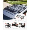 VEVOR Roof Rack Cargo Basket, 46 x 36 x 4 in, Heavy Duty Roof Top Carrier Basket with Folding Design, 200 lbs Capacity, All-Weather Easy-Install Car Top Luggage Holder, Universal Fit for SUV Truck Car