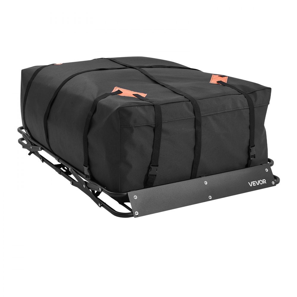 VEVOR Roof Rack Cargo Basket, 51 x 36 x 4 in, Heavy Duty Roof Top Carrier Basket with Folding Design, 200 lbs Capacity, All-Weather Easy-Install Car Top Luggage Holder, Universal Fit for SUV Truck Car