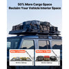 VEVOR Roof Rack Cargo Basket, 64 x 39 x 4 in, Heavy Duty Roof Top Carrier Basket with Folding Design, 200 lbs Capacity, All-Weather Easy-Install Car Top Luggage Holder, Universal Fit for SUV Truck Car