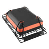 VEVOR Roof Rack Basket, 64 x 39 x 4.1 in, Universal Rooftop Cargo Carrier with 44.1 x 34.3 x 10.2 in Cargo Bag, Net, Ratchet Straps, 250 lbs Max Load Capacity Car Top Luggage Holder, for SUV Truck Car