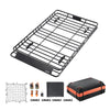 VEVOR Roof Rack Basket, 64 x 39 x 4.1 in, Universal Rooftop Cargo Carrier with 44.1 x 34.3 x 10.2 in Cargo Bag, Net, Ratchet Straps, 250 lbs Max Load Capacity Car Top Luggage Holder, for SUV Truck Car