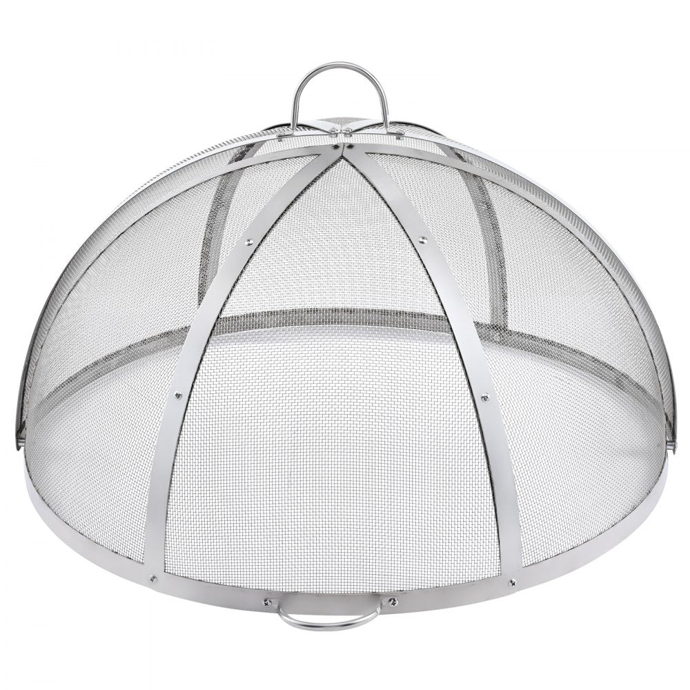 VEVOR Firepit Spark Screen Lid, 40" Diameter, Outdoor Firepit Ring Cover Round Accessories, Fire Pit Metal Cover, Easy-Opening Stainless Steel Fire Ring Covers for Outdoor Patio Fire Pits Backyard