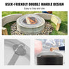 VEVOR Fire Pit Spark Screen Round 30", Reinforced Heavy Duty Steel Metal Cover, Outdoor Firepit Lid, Easy-Opening Top Screen Covers Round with Ring Handle for Outdoor Patio Fire Pits Backyard