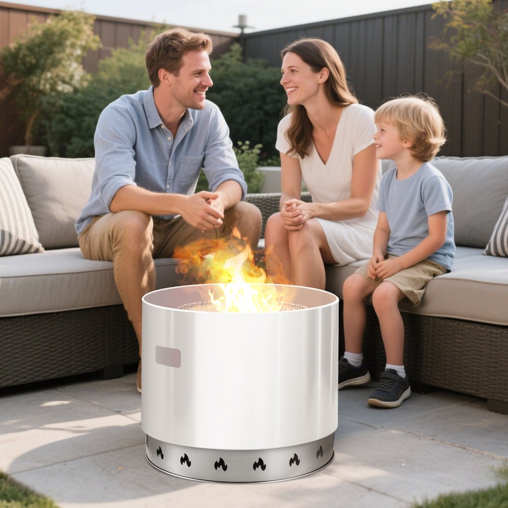 VEVOR Fire Pit Stand for Solo Stove Bonfire,27 Inch Smokeless Fire Pit Ring,Stainless Steel Fireplace Stove Ranger Support Frame Accessory, Portable Outdoor Camping Holder Tools for Fireplace