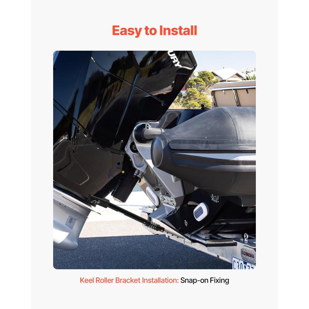 VEVOR Transom Saver, 19.8-30.7 in, Adjustable Boat Transom Saver with Heavy-Duty Head Corrosion-Resistant Easy-to-Install Transom Savers for Less Than 150 HP Outboard Motor , Fit for Roller & Trailer