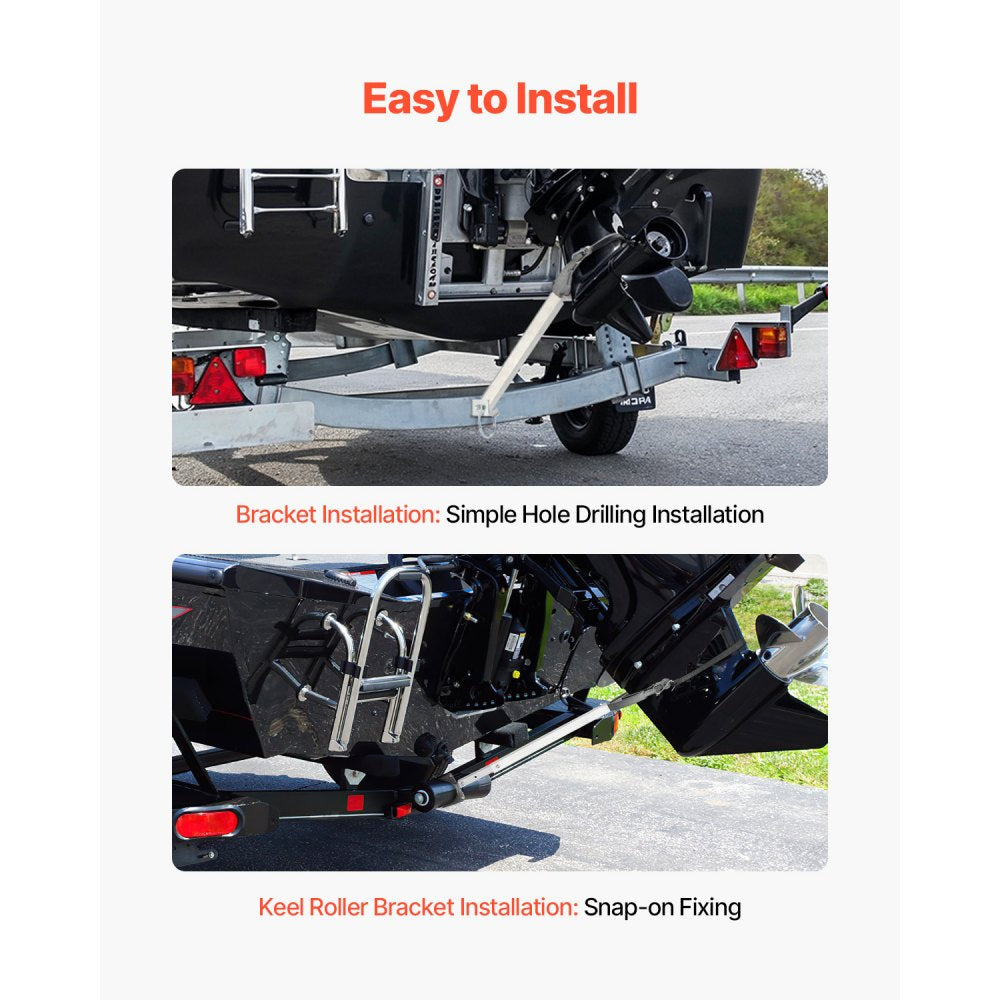 VEVOR Transom Saver, 24-36 in, Adjustable Boat Transom Saver with Heavy-Duty Head, Corrosion-Resistant Easy-to-Install Transom Savers for Less Than 100 HP Outboard Motor , Fit for Roller & Trailer
