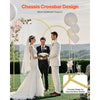 VEVOR Wedding Arch Backdrop Stand, 7.2FT & 6FT, Set of 2 Stand with Case Connection & Chassis Crossbar Design, Easy-to-Assemble Gold Stand with Premium Metal, Fit for Birthday, Celebration, Holiday