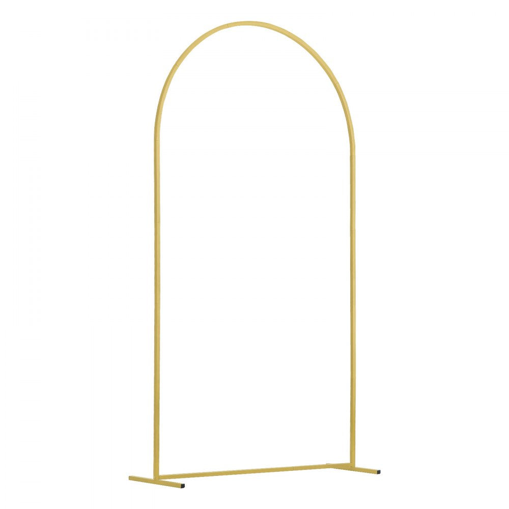 VEVOR Wedding Arch Backdrop Stand, 7.2FT & 6FT, Set of 2 Stand with Case Connection & Chassis Crossbar Design, Easy-to-Assemble Gold Stand with Premium Metal, Fit for Birthday, Celebration, Holiday