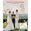 VEVOR Wedding Arch Backdrop Stand, Set of 3, Metal Stable Stand with Case Connection & Chassis Crossbar Design, Easy-to-Assemble Gold Stand with Premium Metal, Fit for Birthday, Celebration, Holiday