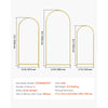 VEVOR Wedding Arch Backdrop Stand, Set of 3, Metal Stable Stand with Case Connection & Chassis Crossbar Design, Easy-to-Assemble Gold Stand with Premium Metal, Fit for Birthday, Celebration, Holiday