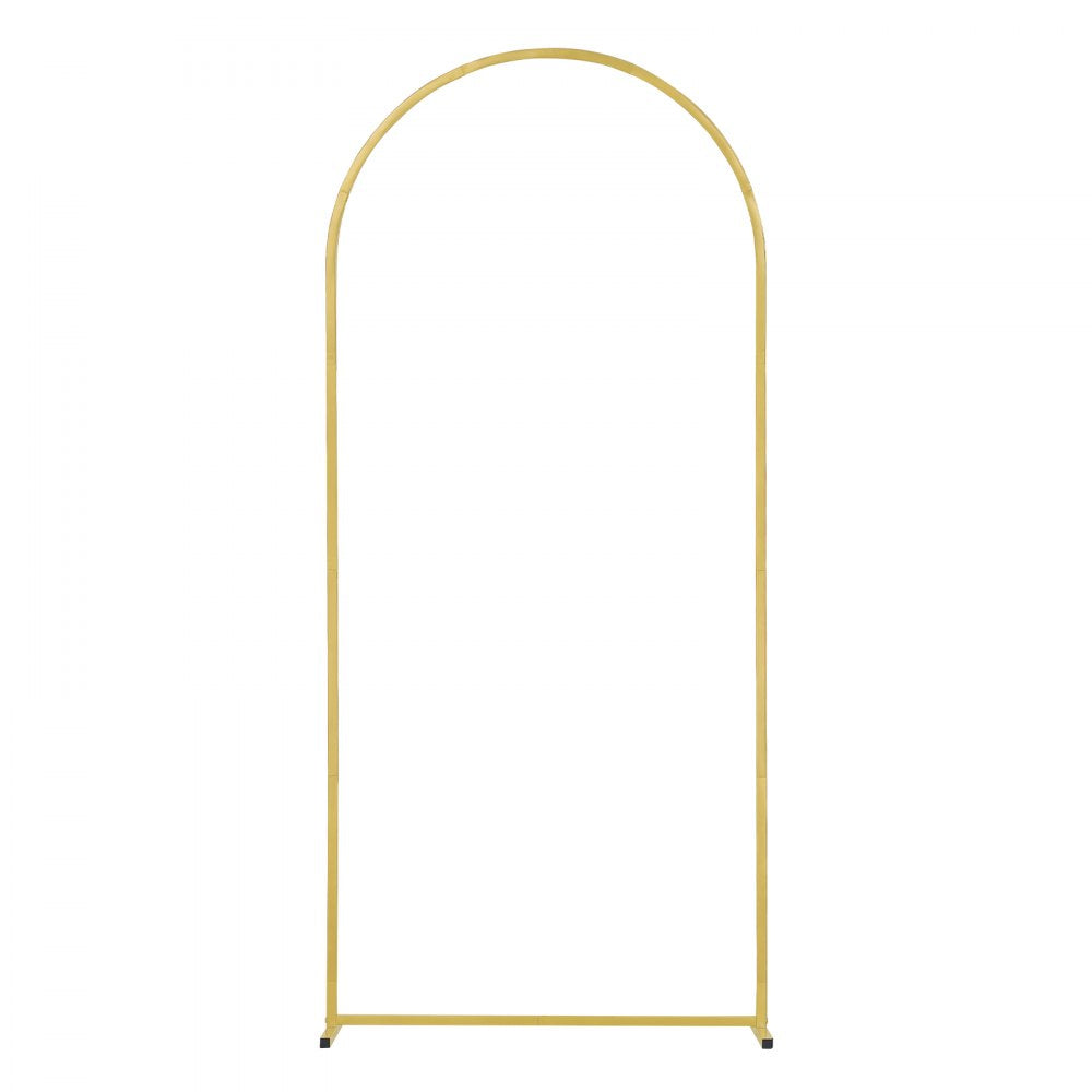 VEVOR Wedding Arch Backdrop Stand, Set of 3, Metal Stable Stand with Case Connection & Chassis Crossbar Design, Easy-to-Assemble Gold Stand with Premium Metal, Fit for Birthday, Celebration, Holiday