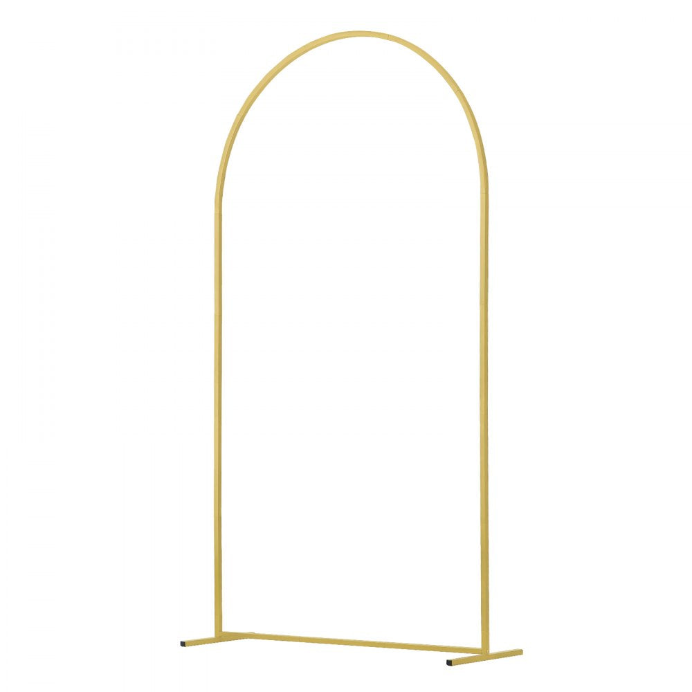 VEVOR Wedding Arch Backdrop Stand, Set of 3, Metal Stable Stand with Case Connection & Chassis Crossbar Design, Easy-to-Assemble Gold Stand with Premium Metal, Fit for Birthday, Celebration, Holiday