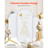 VEVOR Wedding Arch Backdrop Stand, Set of 3, Metal Stable Stand with Case Connection & Chassis Crossbar Design, Easy-to-Assemble Gold Stand with Premium Gauze, Fit for Birthday, Celebration, Holiday