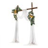 VEVOR Artificial Wedding Arch Flowers Kit, Yellow Wedding Arch Flowers with Drapes Kit (Pack of 3) - 2 Pcs Floral Arrangement, 1 Pcs Sheer Drapes, for Ceremony Bouquets Reception Backdrop Decoration