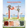 VEVOR Artificial Wedding Arch Flowers Kit, Orange Wedding Arch Flowers with Drapes Kit (Pack of 4) - 2 Pcs Floral Arrangement, 2 Pcs Sheer Drapes, for Ceremony Bouquets Reception Backdrop Decoration