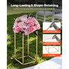 VEVOR Wedding Flower Stand, 10PCS 15.75-inch Column Flower Stand, Floral Stands with Acrylic Laminate, Gold Rectangular Floral Display Rack for Wedding, Party, Birthday, Home,  Gold Centerpiece Stands