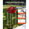 VEVOR Wedding Flower Stand, 10PCS 23.62-inch Column Flower Stand, Floral Stands with Metal Laminate, Rectangular Floral Display Rack for Wedding, Party, Birthday, Home, French Gold Stands