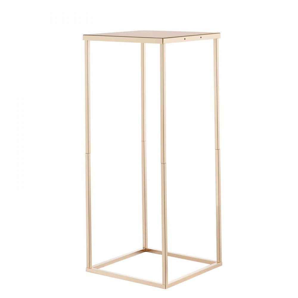 VEVOR Wedding Flower Stand, 10PCS 23.62-inch Column Flower Stand, Floral Stands with Metal Laminate, Rectangular Floral Display Rack for Wedding, Party, Birthday, Home, French Gold Stands