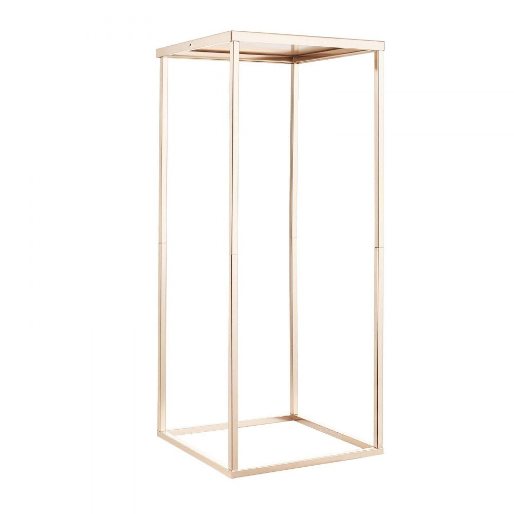 VEVOR Wedding Flower Stand, 10PCS 23.62-inch Column Flower Stand, Floral Stands with Metal Laminate, Rectangular Floral Display Rack for Wedding, Party, Birthday, Home, French Gold Stands