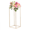 VEVOR Wedding Flower Stand, 10PCS 23.62-inch Column Flower Stand, Floral Stands with Hidden Screw, Rectangular Cubic Floral Display Rack for Wedding, Party, Birthday, Home, French Gold Stands