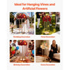 VEVOR Wedding Flower Stand, 10PCS 23.62-inch Column Flower Stand, Floral Stands with Metal Laminate, Cylindrical Cubic Floral Display Rack for Wedding, Party, Birthday, Home, French Gold Stands