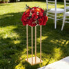 VEVOR Wedding Flower Stand, 10PCS 23.62-inch Column Flower Stand, Floral Stands with Metal Laminate, Cylindrical Cubic Floral Display Rack for Wedding, Party, Birthday, Home, French Gold Stands