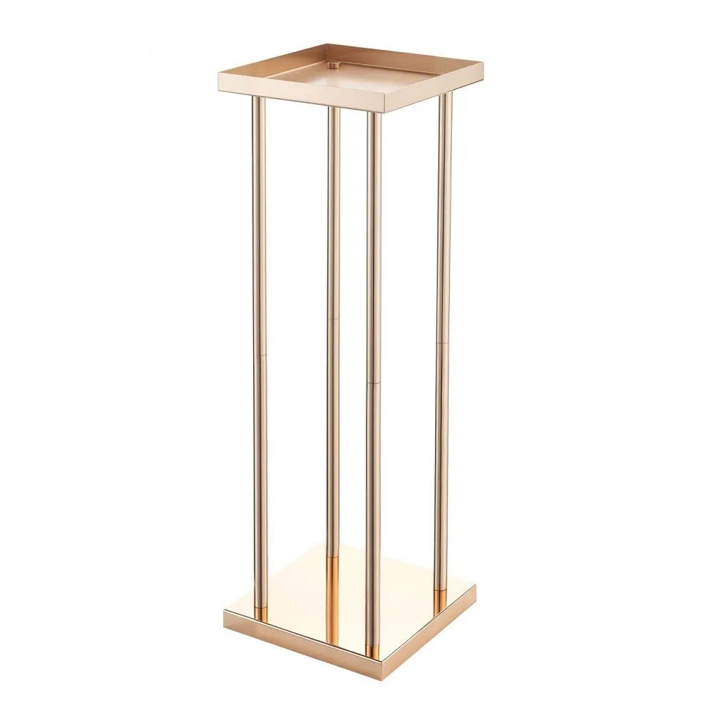 VEVOR Wedding Flower Stand, 10PCS 23.62-inch Column Flower Stand, Floral Stands with Metal Laminate, Cylindrical Cubic Floral Display Rack for Wedding, Party, Birthday, Home, French Gold Stands