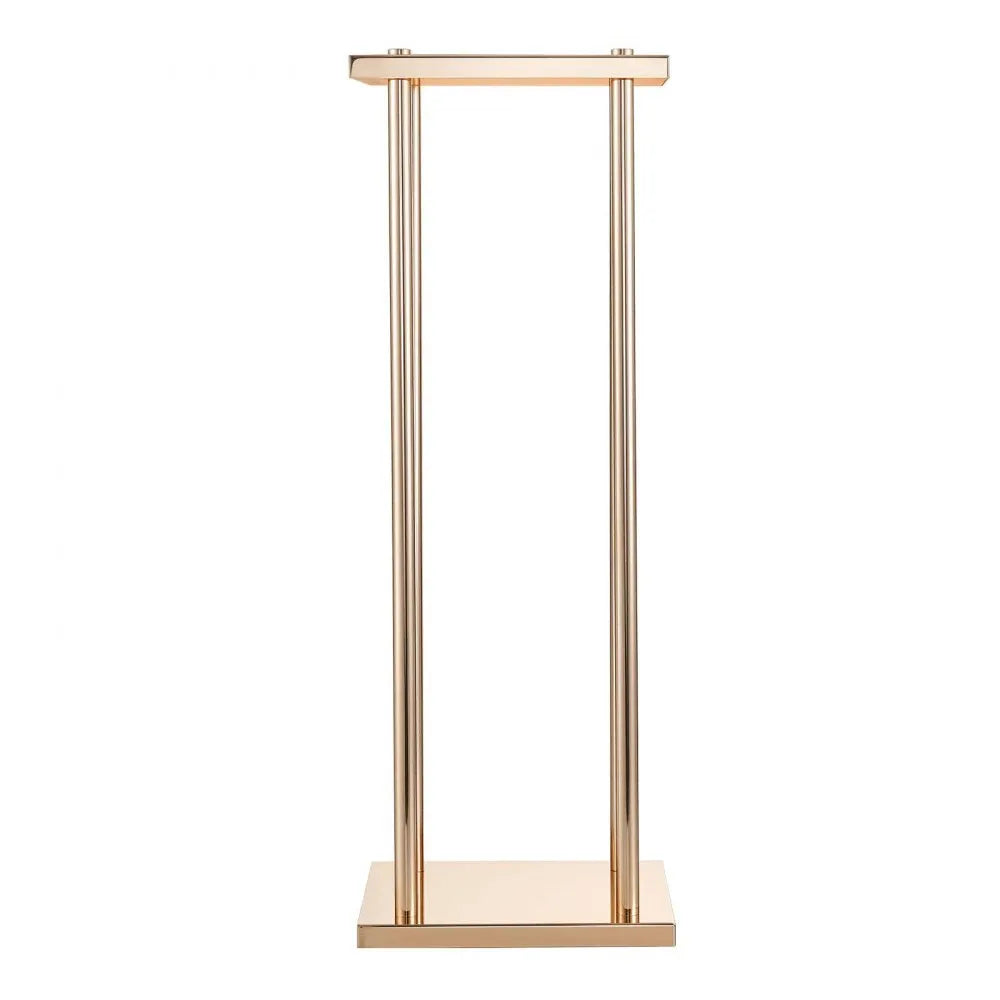 VEVOR Wedding Flower Stand, 10PCS 23.62-inch Column Flower Stand, Floral Stands with Metal Laminate, Cylindrical Cubic Floral Display Rack for Wedding, Party, Birthday, Home, French Gold Stands