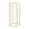 VEVOR Wedding Flower Stand, 10PCS 23.62-inch Column Flower Stand, Floral Stands with Acrylic Laminate, Hexagonal Cubic Floral Display Rack for Wedding, Party, Birthday, Home, French Gold Stands