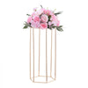 VEVOR Wedding Flower Stand, 10PCS 23.62-inch Column Flower Stand, Floral Stands with Acrylic Laminate, Hexagonal Cubic Floral Display Rack for Wedding, Party, Birthday, Home, French Gold Stands