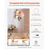 VEVOR Wedding Flower Stand, 10PCS 31.5-inch Column Flower Stand, Floral Stands with Hidden Screw, Rectangular Cubic Floral Display Rack for Wedding, Party, Birthday, Home, French Gold Stands