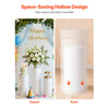 VEVOR Wedding Flower Stand, 3PCS 23.62/29.53/35.43 inch Round Cylinder Plinth, White Pedestal Stand with PVC Lid, Cylindrical Pedestal Stands for Wedding, Party, Birthday, Art Decor, 33.07 lbs Load